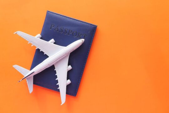 passport and plane