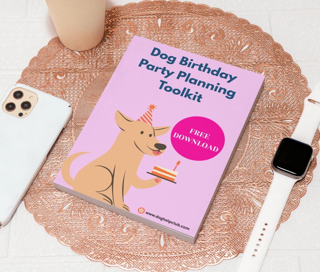 dog birthday party cover mockup