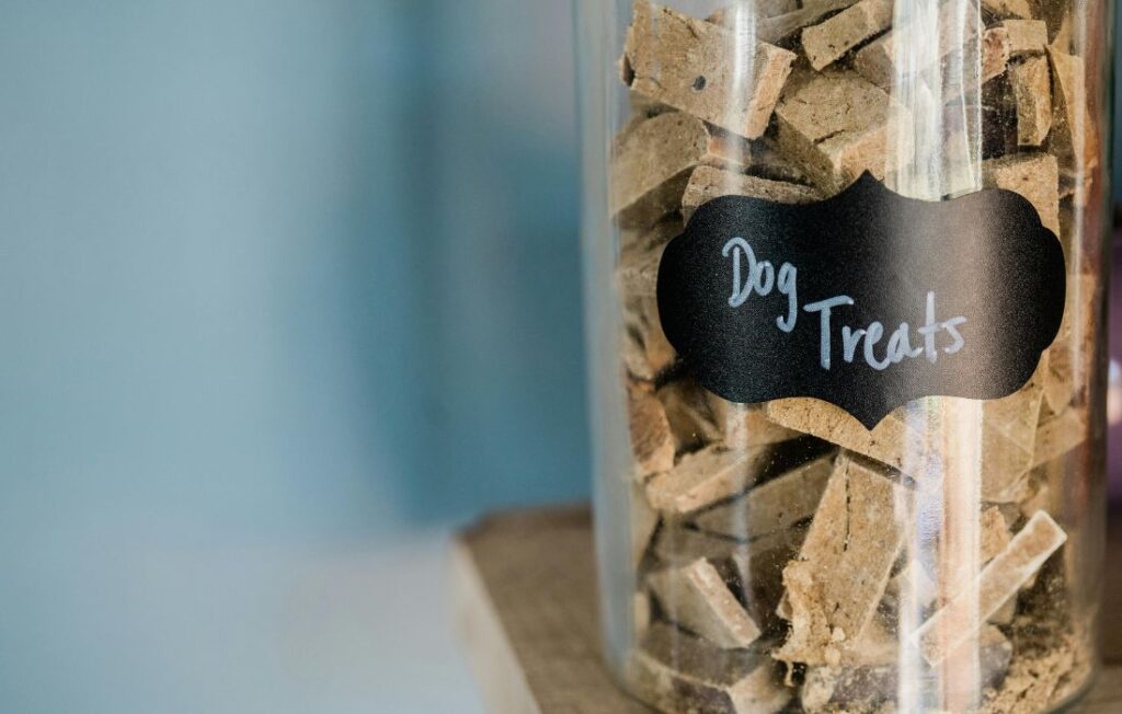 dog treats in jar