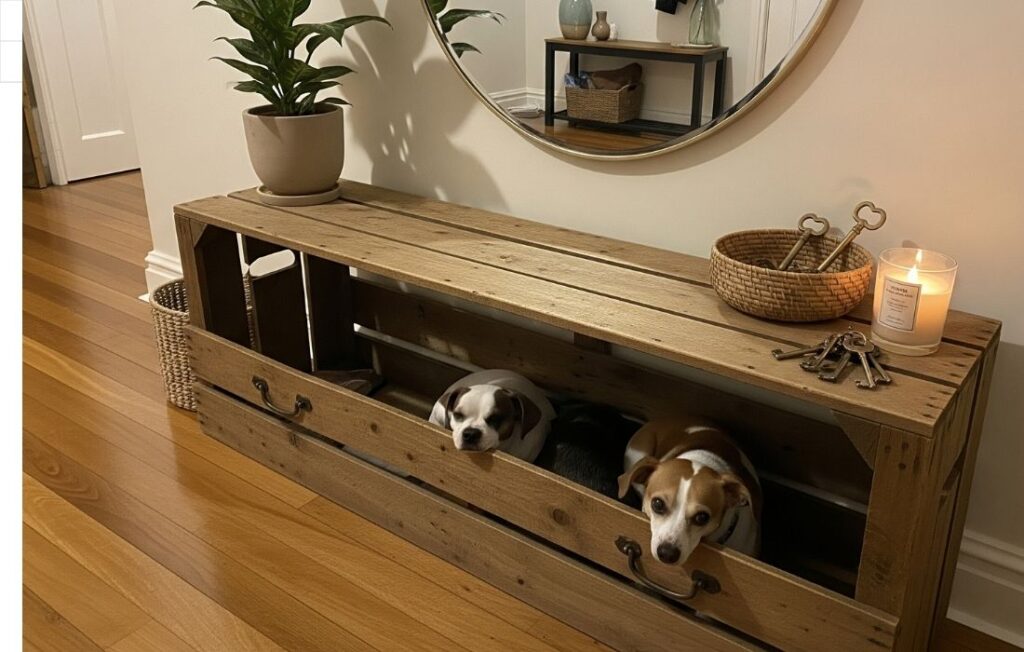 double duty console dog crate