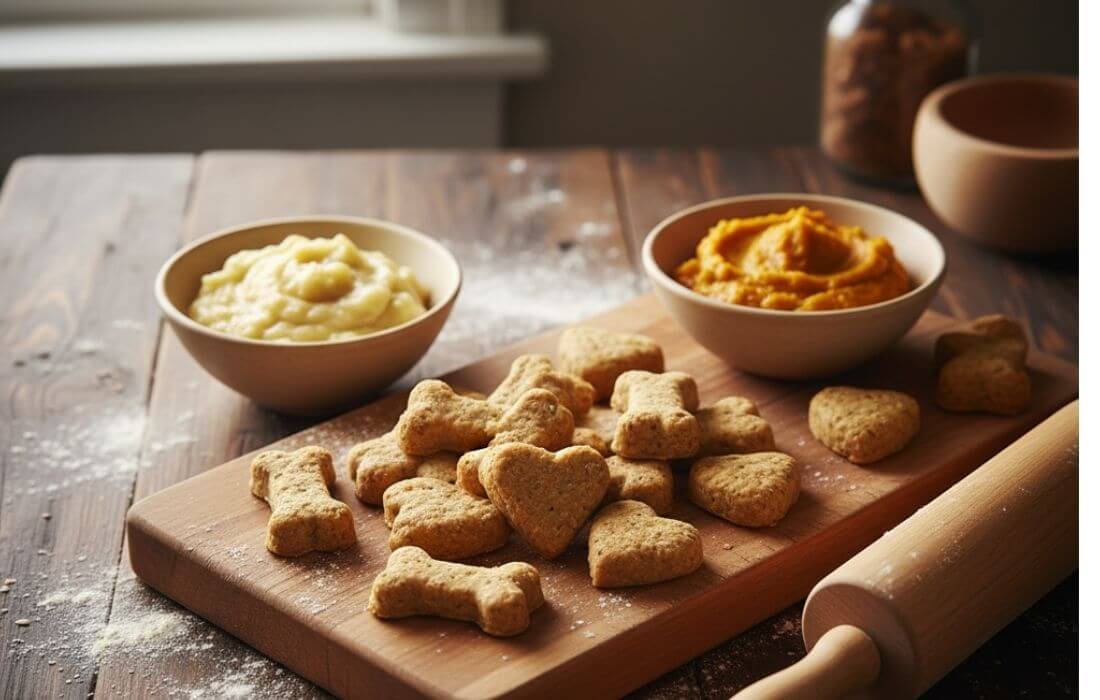 pumpkin and banana dog treats